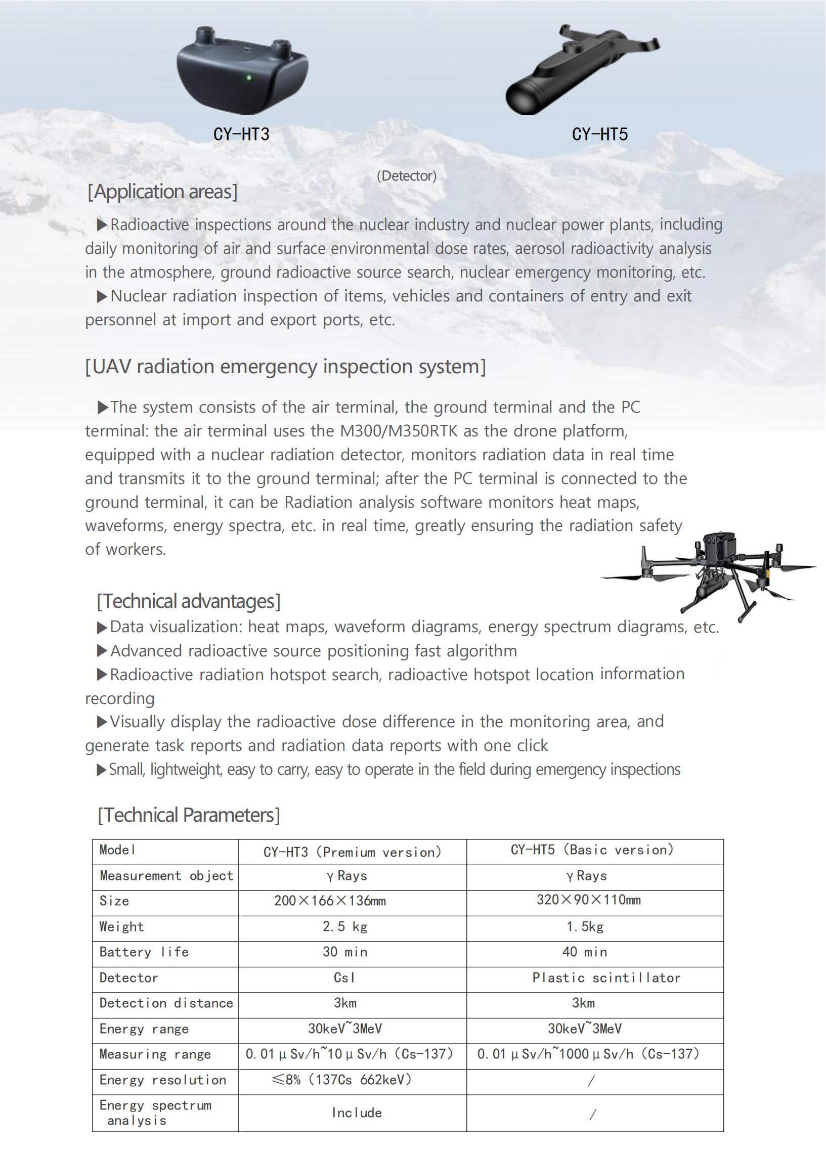 Unmanned Aerial Vehicle Radiation Emergency Patrol System